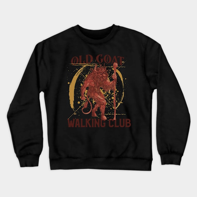 Old Goat Walking Club Crewneck Sweatshirt by AutomaticSoul